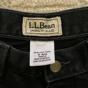 L.L. Bean Black Original Fit Relaxed Jeans Classic Comfort